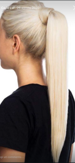 Code LxF in capello naturale da 55 cm