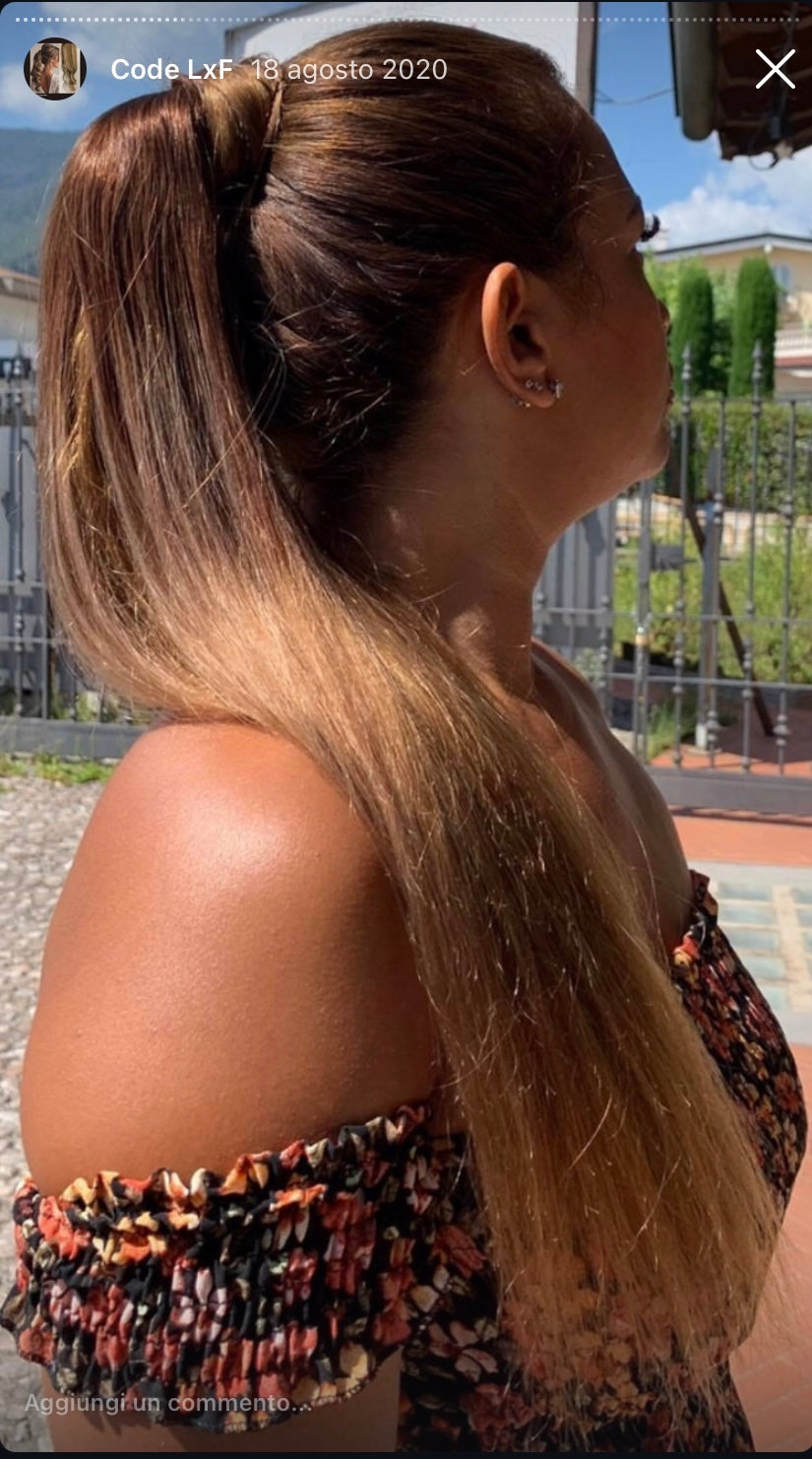 Code LxF in capello naturale da 55 cm