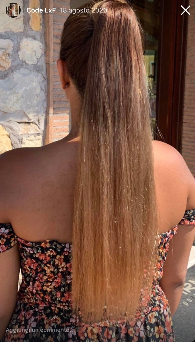 Code LxF in capello naturale da 55 cm